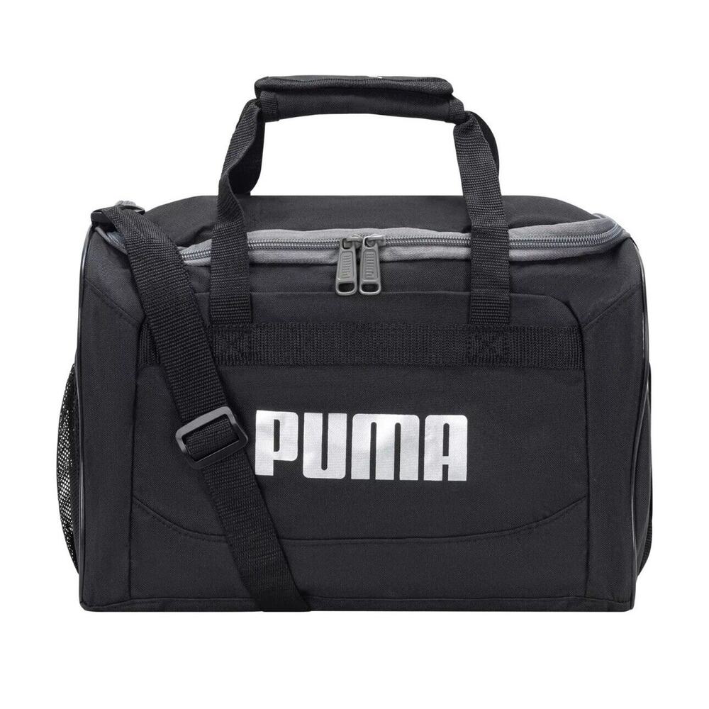 PUMA Kids' Evercat Transformation Duffel One Size, Black/Silver 13.5”